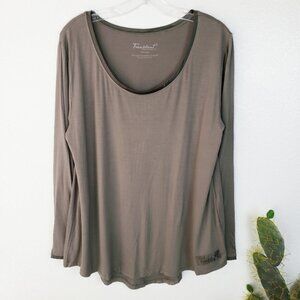 Faceplant Dreamwear Bamboo Oversized Long Sleeve Pajama Shirt Top size Large